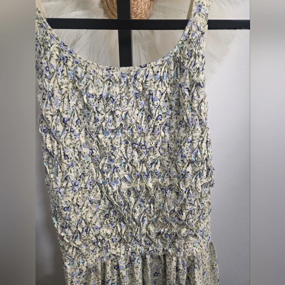 NWT Free People Petunia Cross Back Smocked Mini Dress. Size S - Picture 9 of 11